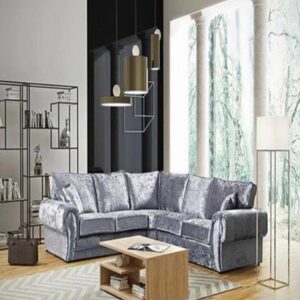 Tangent Large Corner Sofa Silver Shimmer