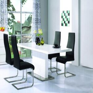 Chaffey Gloss Table and 4 Chairs